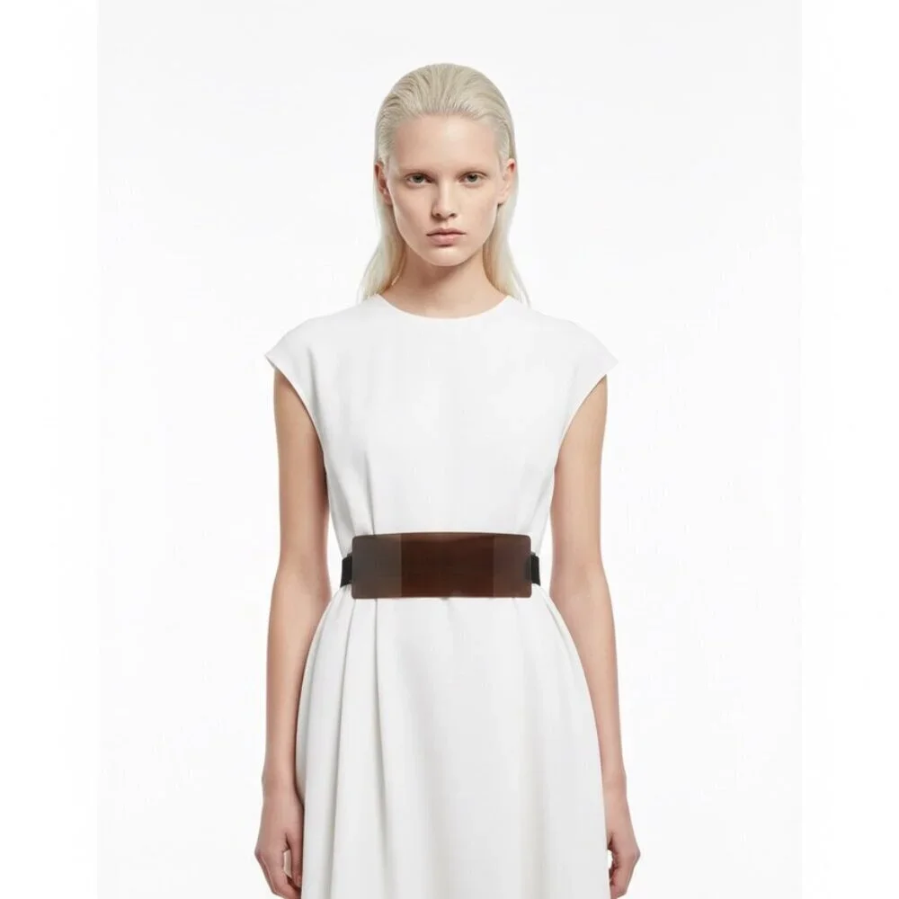 MM6 Maison Margiela 2010 Transparent Shield Waist Belt NWT Runway Piece Italy